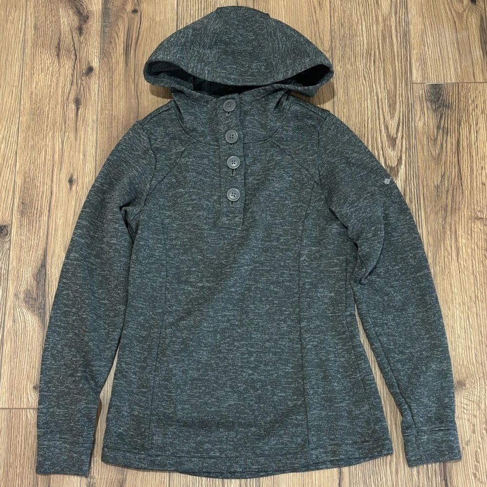 Columbia Gray Sweater Hooded Pullover Women's Size XS